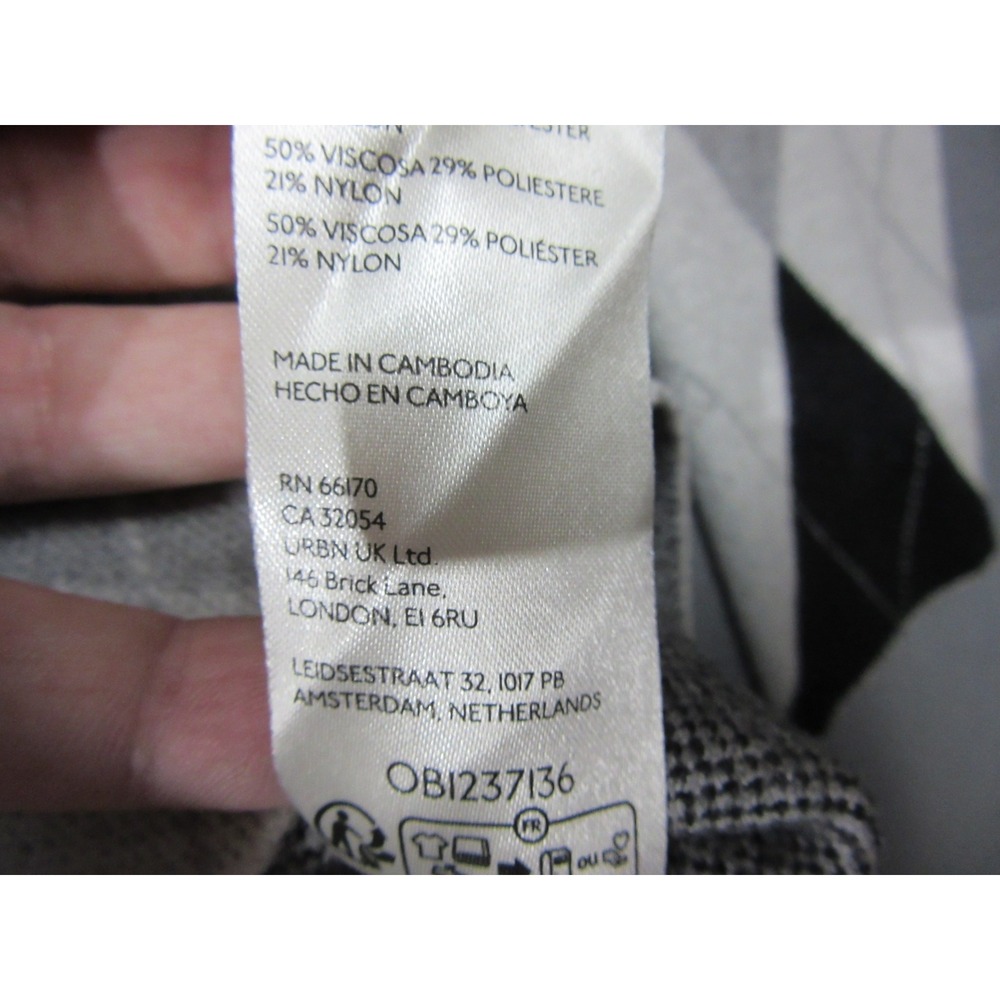 Maeve Anthropologie Sweater Womens XL Black White Argyle Mock Neck Preppy - Picture 6 of 12